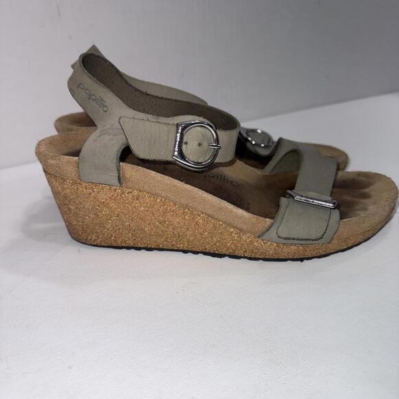 Birkenstock Papillo Gorpcore Wedge Sandal Sandcastle Nubuck Leather 40 - Picture 7 of 15